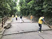 松山城東ライオンズクラブ松山城登城道ボランティア清掃⑤
