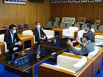 伊予市議会生・副議長来庁・就任挨拶②