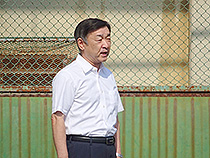 新田高校野球部激励①