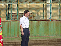 新田高校野球部激励③