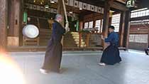 万葉祭「神道夢想流杖術」演武奉納