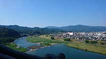 大洲城から肱川を望む@