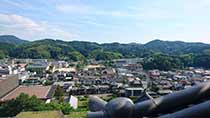 大洲城から市内を望む