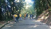 松山城東ライオンズクラブ登城道清掃@