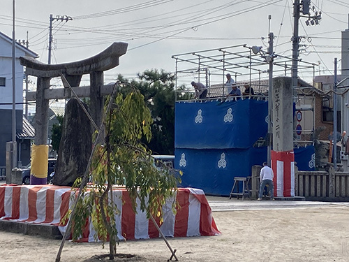 三津厳島神社秋祭り準備⑥